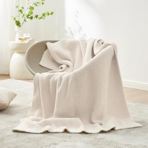 Snuggle Sac Buttery Ivory Throw Blanket - 50x60 Inches