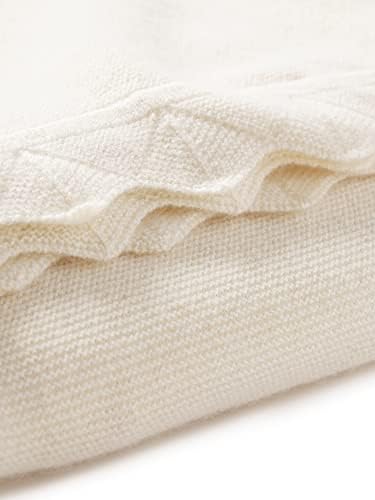 State Cashmere Luxe Scalloped Hem Throw Blanket