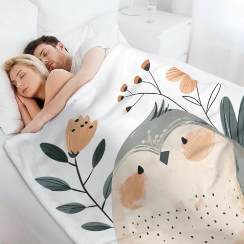Cute Happy Bird Blanket 100x130cm Cozy Durable Throw