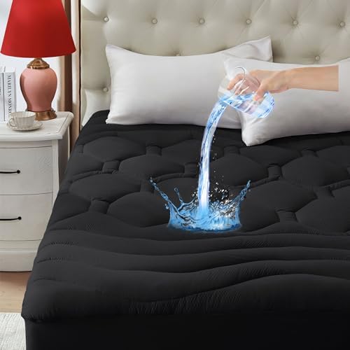 Twin Mattress Pad Waterproof with Pillow Top Cooling and 8-21 Deep Pocket