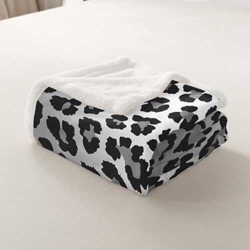 Feelyou Kids Animal Print Sherpa Blanket for Bed and Couch