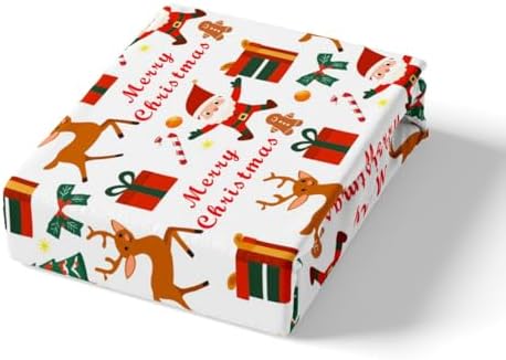 Homewish Merry Christmas Twin Sheet Set with Santa Reindeer Pillowcase