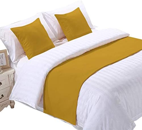 Solid 3 Piece Bed Runner with 2 Pillow Shams