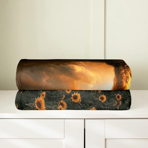 Erosebridal Tornado Daisy Flannel Throw Blanket 50x60