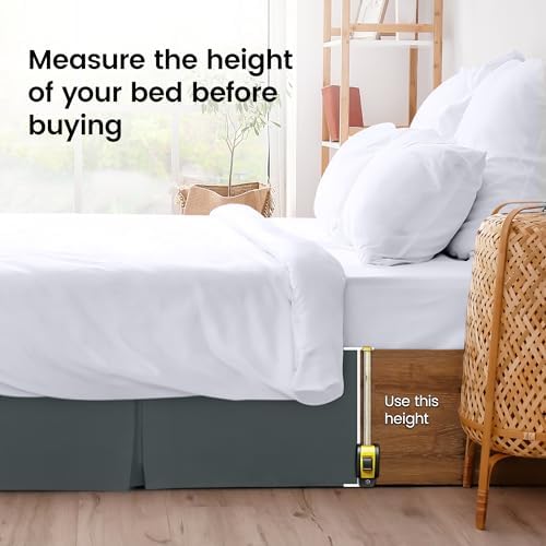 Utopia Bedding California King Bed Skirt - Soft Quadruple Pleated Ruffle