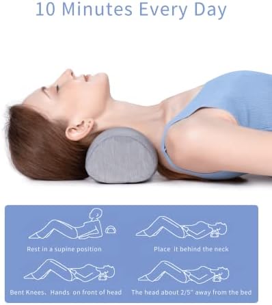 Bespilow Small Neck Roll Pillow for Cervical Support
