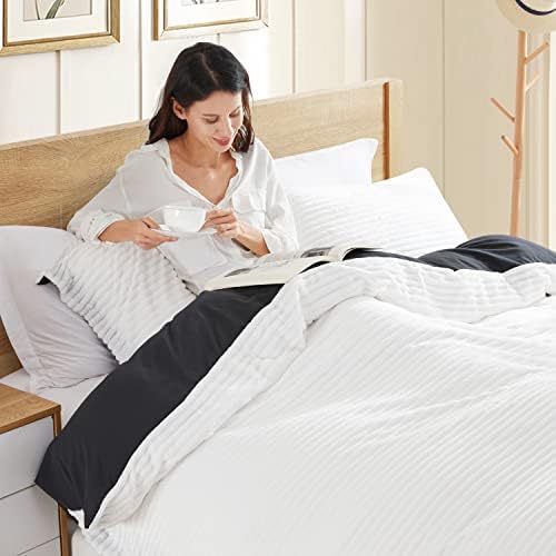 Nestl Premium Flannel Duvet Cover Set - 3 PC Reversible Full