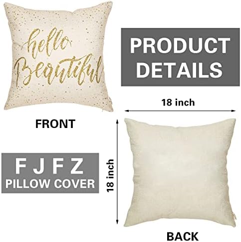 Fjfz Girl Nursery Throw Pillow Covers 18x18 Motivational