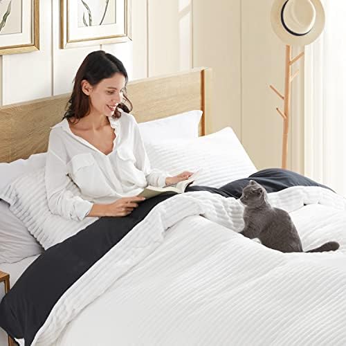 Nestl Premium Flannel Duvet Cover Set - 3 PC Reversible Full