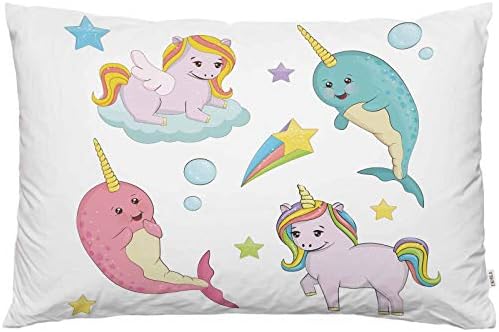 EKOBLA Cute Unicorn Animals Throw Pillow Cover 20x30 Inch