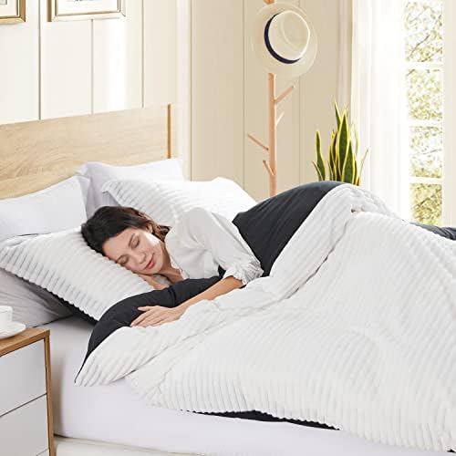 Nestl Premium Flannel Duvet Cover Set - 3 PC Reversible Full