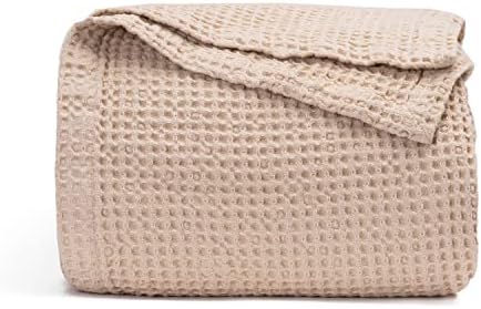 Organic Cotton Waffle Weave Queen Blanket - 92x92 Inches