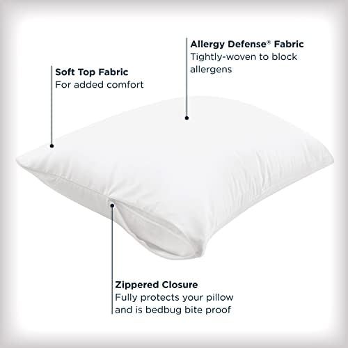 Aller-Ease Set of 2 Pillow Protectors - Moisture Wicking Allergy Free