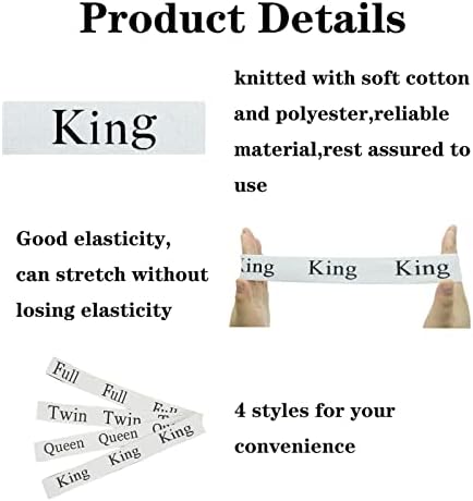 2 Pieces Bed Sheet Organizer Bands for King Sheets