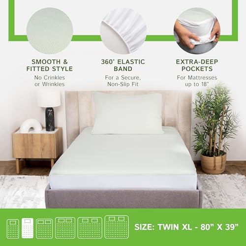 Four Seasons Essentials Waterproof Mattress Protector - Twin XL Size