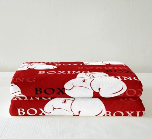 Feelyou Boys Boxing Sherpa Fuzzy Throw Blanket