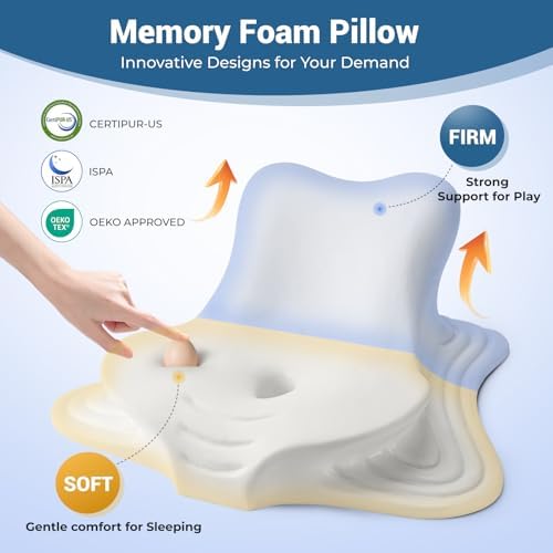 Wogahev Reading Pillow for Bed Head Support - Grey