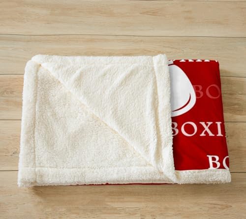 Feelyou Boys Boxing Sherpa Fuzzy Throw Blanket