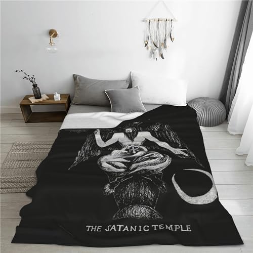 YETTA YANG Satanic Demon Baphomet Full Fleece Throw Cloak