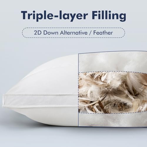 MIULEE 20x54 Inch Body Pillow for Adults with Three-Cavity Support