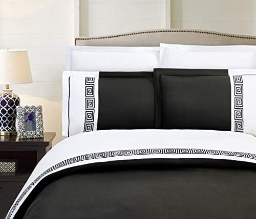 Elegant Comfort Hotel Style Duvet Cover Set Twin XL Black