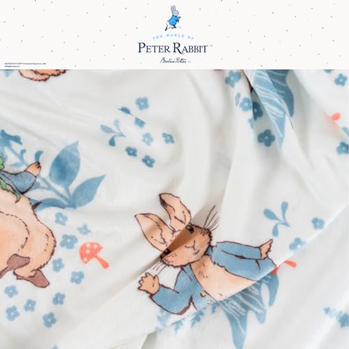 Franco Peter Rabbit Cozy Throw 46x60 Soft and Plush