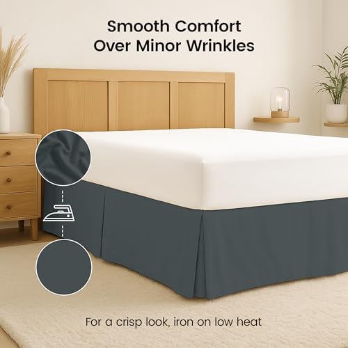 Utopia Bedding California King Bed Skirt - Soft Quadruple Pleated Ruffle
