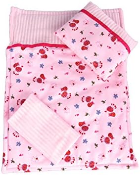 DreamWorld Collections 3-Piece Doll Bedding Set - Pink