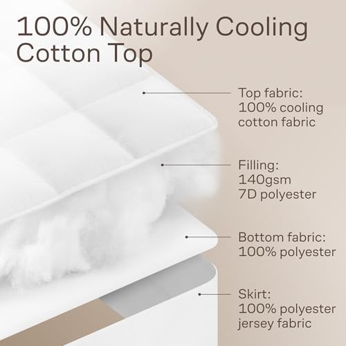 Niagara Cotton Mattress Pad Queen 60x80 - Ultra Plush Cool Protector