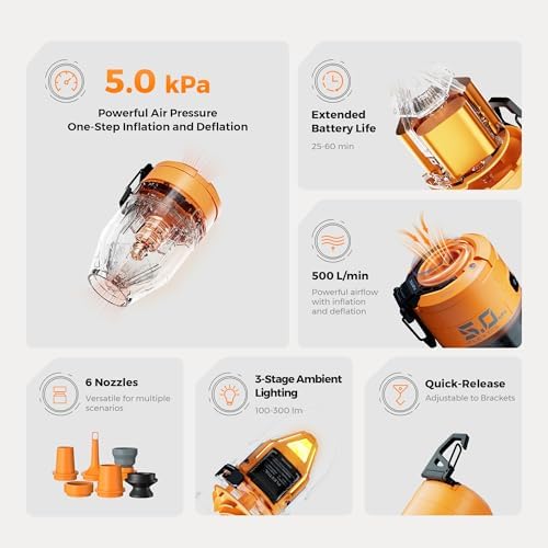FLEXTAILGEAR Max Pump 3 Air Pump with Camping Light