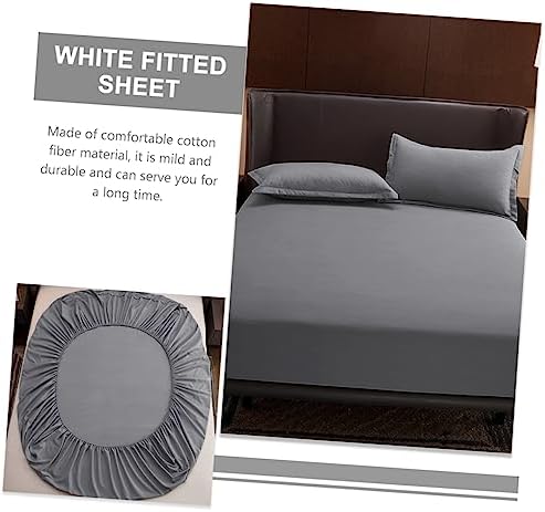 CIYODO Anti-Slip Cotton Mattress Protector Fitted Sheet Grey