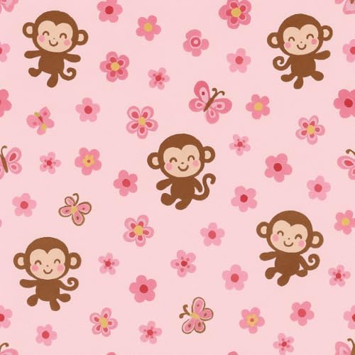 Omilion Kids Throw Blanket - Floral Monkey Butterfly Design