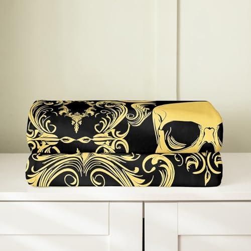 Jejeloiu Damask Fleece Throw Blanket for Kids 1
