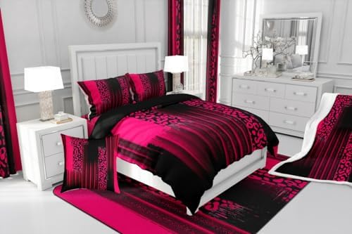 Feelyou King Size Reversable Duvet Cover Set