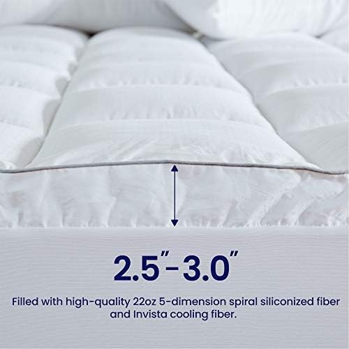 SLEEP ZONE Twin XL Cotton Mattress Pad with Cooling Top
