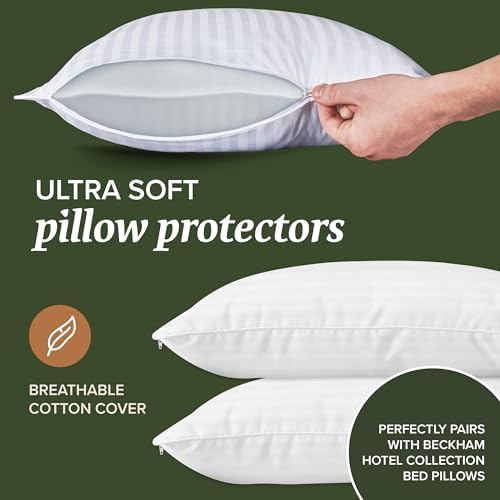 Beckham Hotel Collection Zippered Pillow Protectors 2 Pack 1