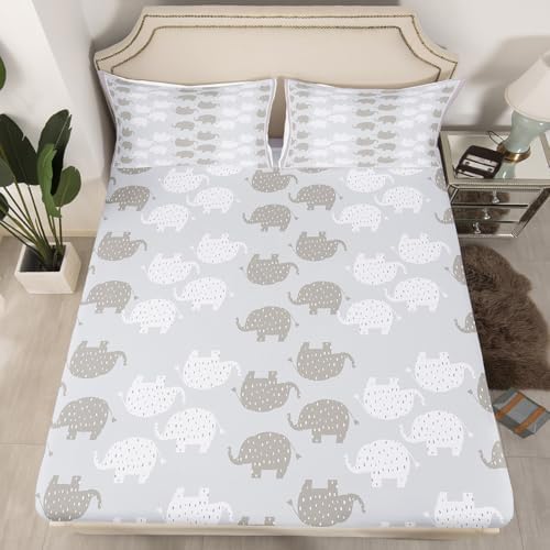 Castle Fairy Kawaii Elephant Sheet Set with Pillowcases