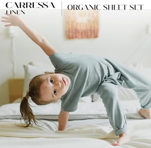 Carressa Linen Organic Cotton Sheet Set - 4 Piece California King