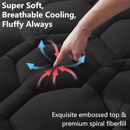 Twin Mattress Pad Waterproof with Pillow Top Cooling and 8-21 Deep Pocket