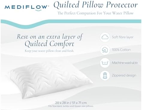 Mediflow Quilted Pillow Protector with Zipper