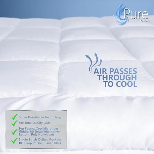 Pure Brands 18 Deep Luxury Mattress Topper Protector