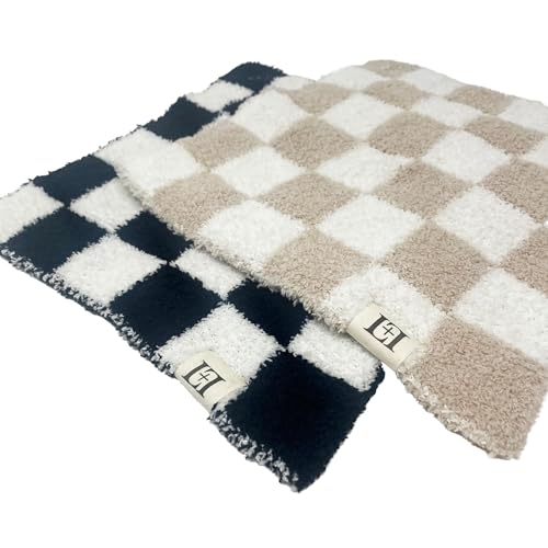 Checkered Baby Lovey Pacifier Holder 10x10