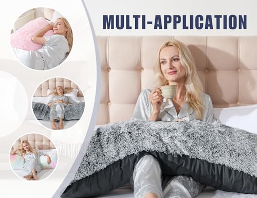 Fluffy Full Body Pillow for Adults with Memory Foam