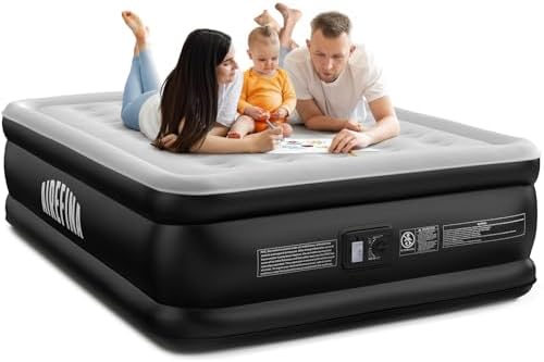 Airefina Queen Air Mattress with Built In Pump and Carrying Bag