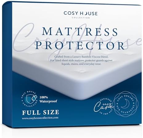 Cosy House Collection Luxury Mattress Protector - Full Size White