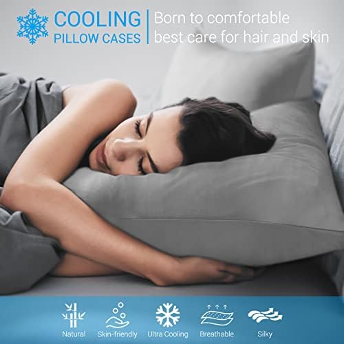 Avolare Cooling Pillow Cases 2 Pack - Gray