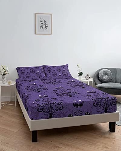 Chees D Zone Twin Fitted Sheet Deep Pocket Halloween Ghost Design