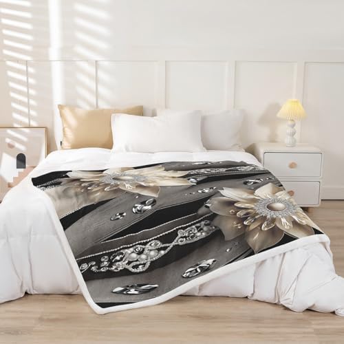 Feelyou Kids 3D Flowers Fleece Throw Blanket 30x40
