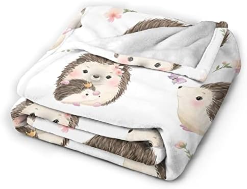 Golakra Hedgehog Plush Flannel Throw Blanket for Kids 50x40