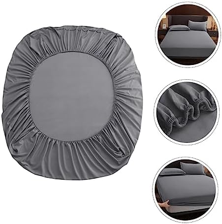 CIYODO Anti-Slip Cotton Mattress Protector Fitted Sheet Grey